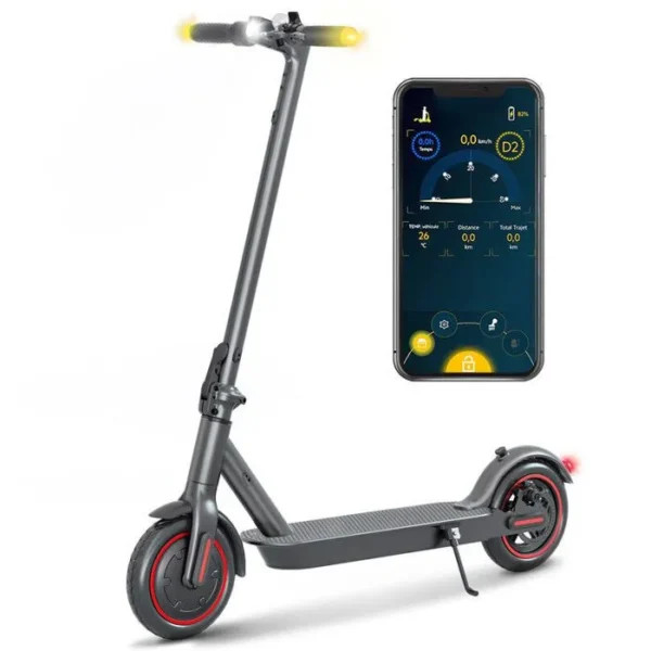 YEE GOO - Trottinette Electrique pliable - Roues 8.5" - Moteur 350W 36V 10.4Ah- 25km/h - Autonomie 35km - Clignotants et Feu