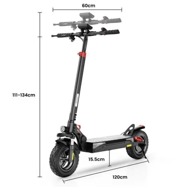Trottinette Electrique iScooter iX3 800W Avec APP Vitesse Maxi 40km/h Autonomie 30-40km 48V10Ah Pneus 10 Pouces 3 Modes Pliable