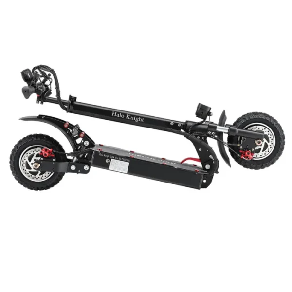 Trottinette Électrique Halo Knight T104 10 Pouces Pneus Tout-Terrain 52V 1000W * 2 Moteur 52V 21Ah Batterie 45km de Portée