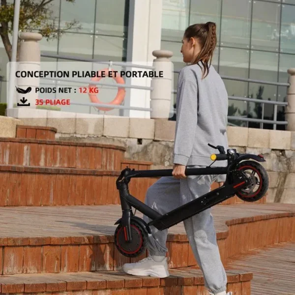 YEE GOO - Trottinette Electrique pliable - Roues 8.5" - Moteur 350W 36V 10.4Ah- 25km/h - Autonomie 35km - Clignotants et Feu