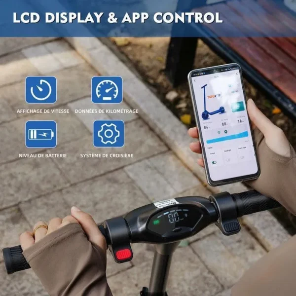 YEE GOO - Trottinette Electrique Pliable - Roues 8" - Moteur 250W - Batterie 42V 5.2Ah - Autonomie 15-25km - Vitesse Max 25km/h